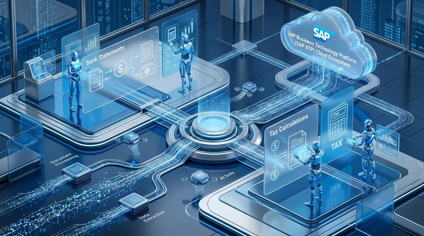 Arquitectura de automatización de tesorería con RPA en SAP Business Technology Platform BTP